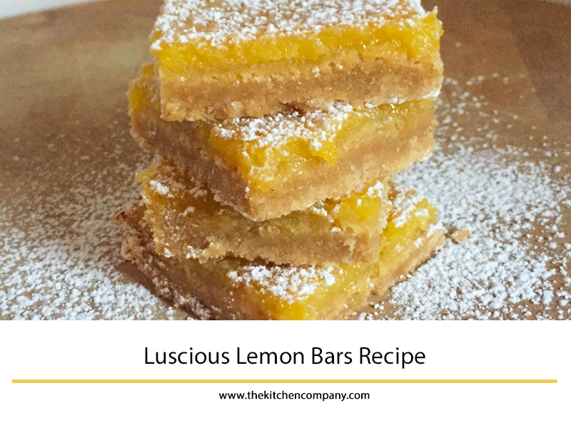 Luscious lemon bars recipe